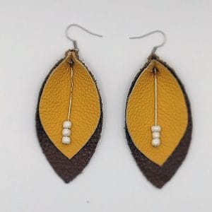 Boucles d’oreilles feuilles